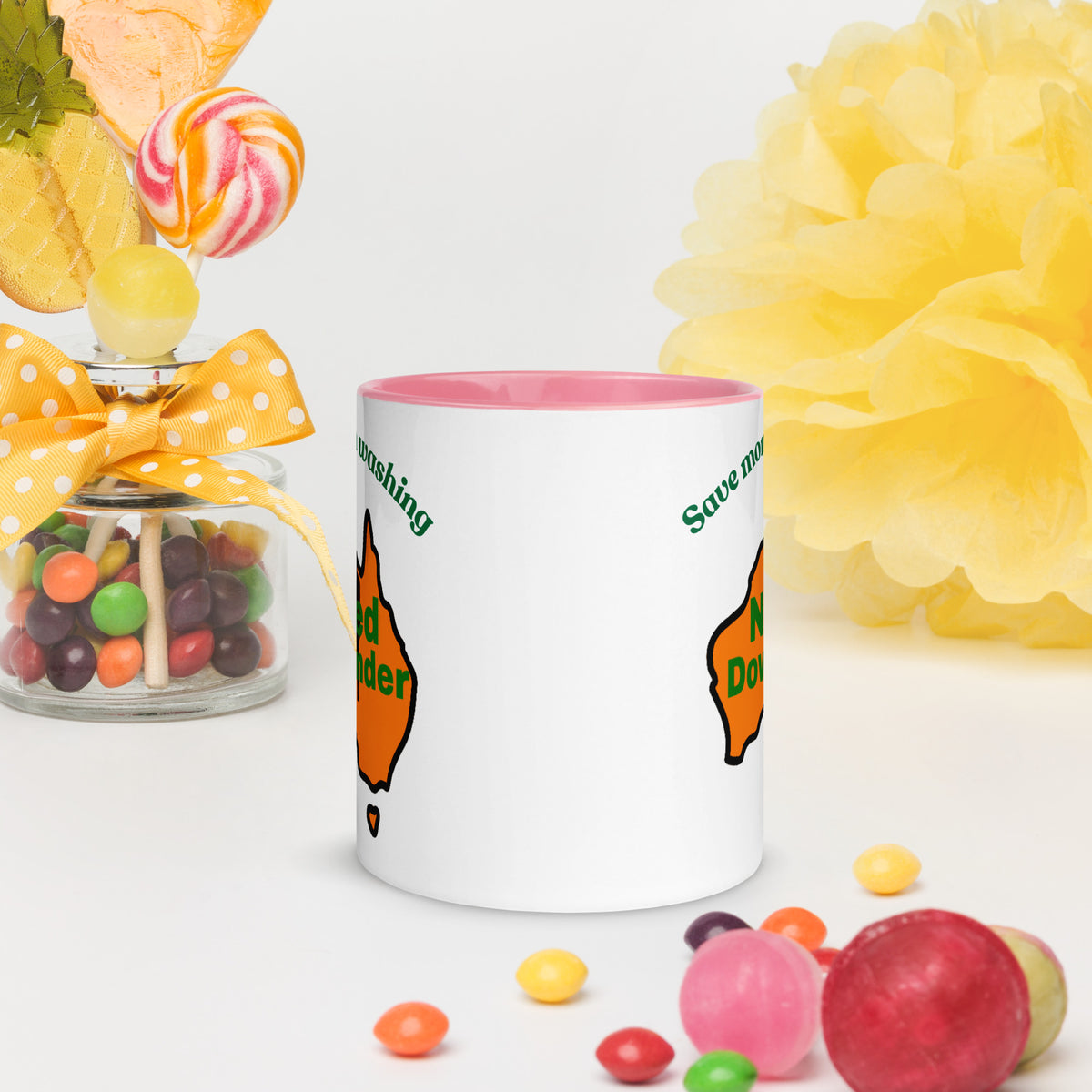 Naked Downunder Save Money on Washing Mug with Colour Inside