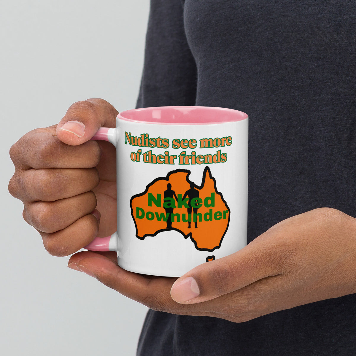 Naked Downunder Nudists see more of their friends NDU Mug with Colour Inside