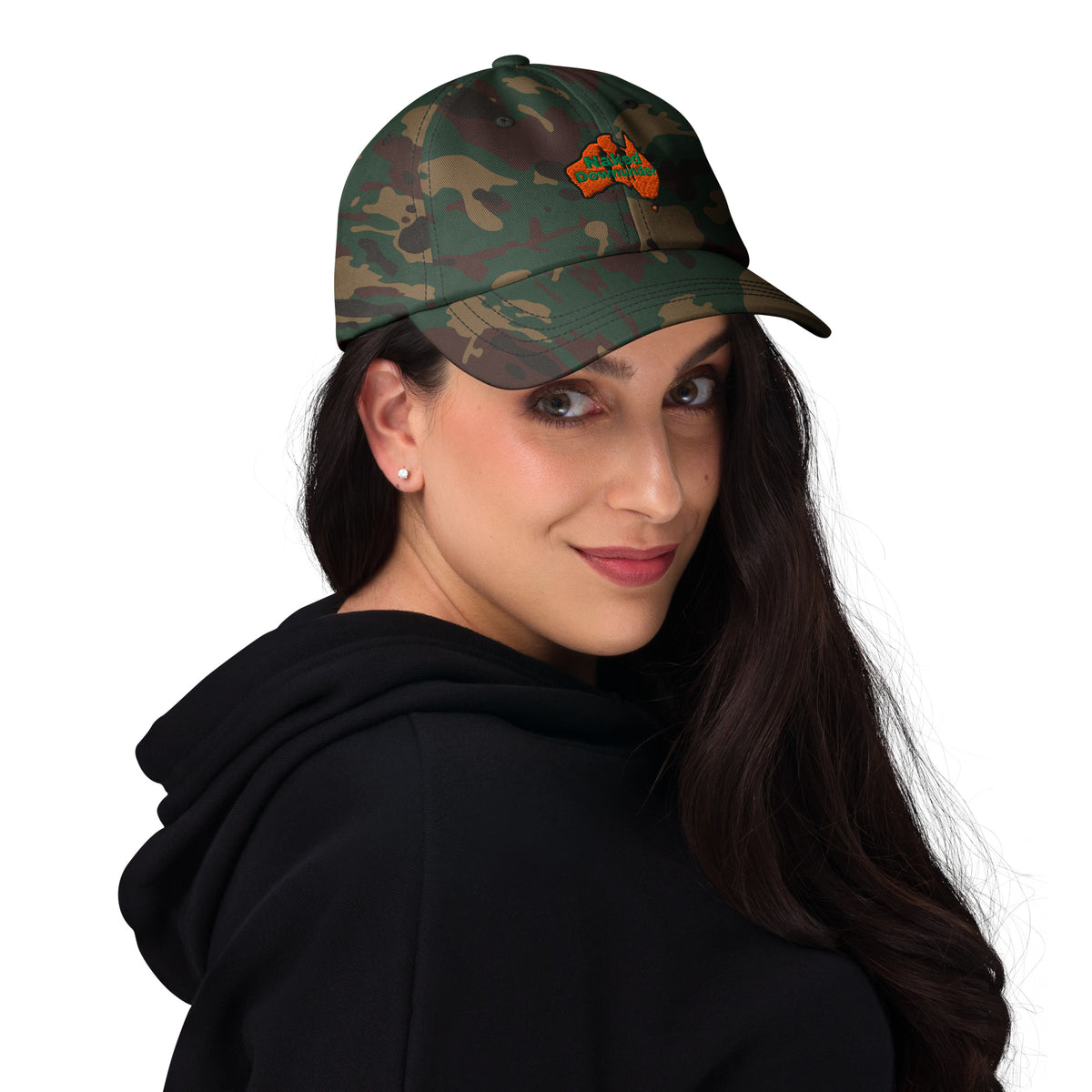 Naked Downunder Dad Hat – Green Camo