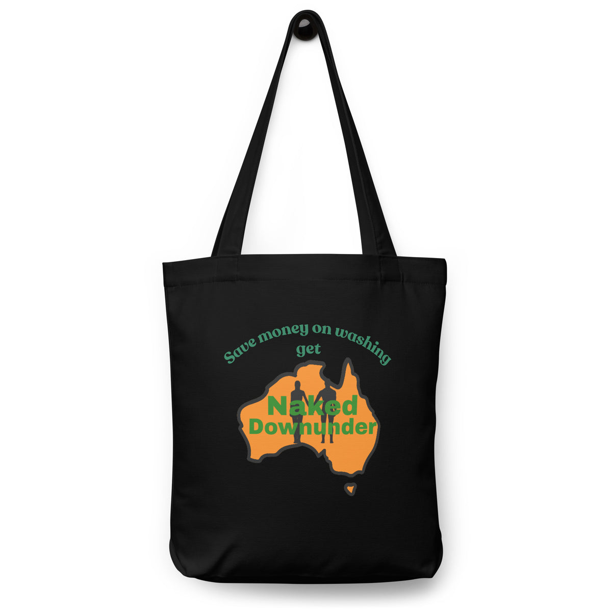 Naked Downunder Save Money on Washing Cotton Tote Bag – Black
