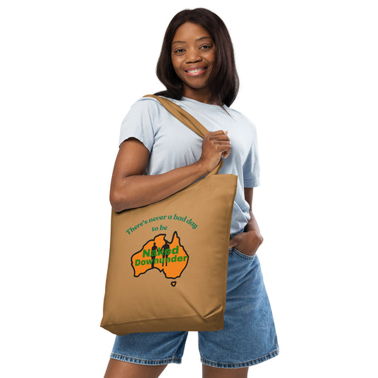 Naked Downunder There's Never a Bad Day to Be Naked Downunder Cotton Tote Bag – Camel