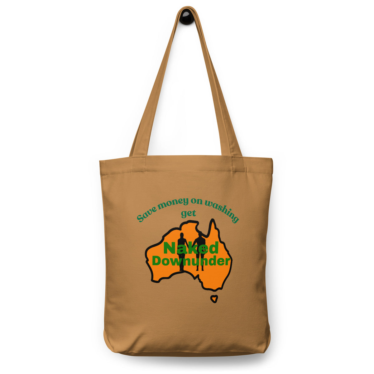 Naked Downunder Save Money on Washing Cotton Tote Bag – Camel