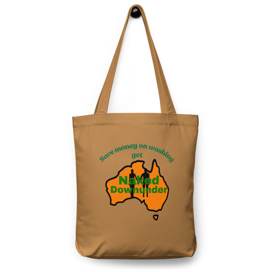 Naked Downunder Save Money on Washing Cotton Tote Bag – Camel