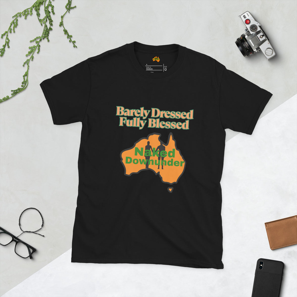 Naked Downunder Barely Dressed Unisex T-Shirt – Black