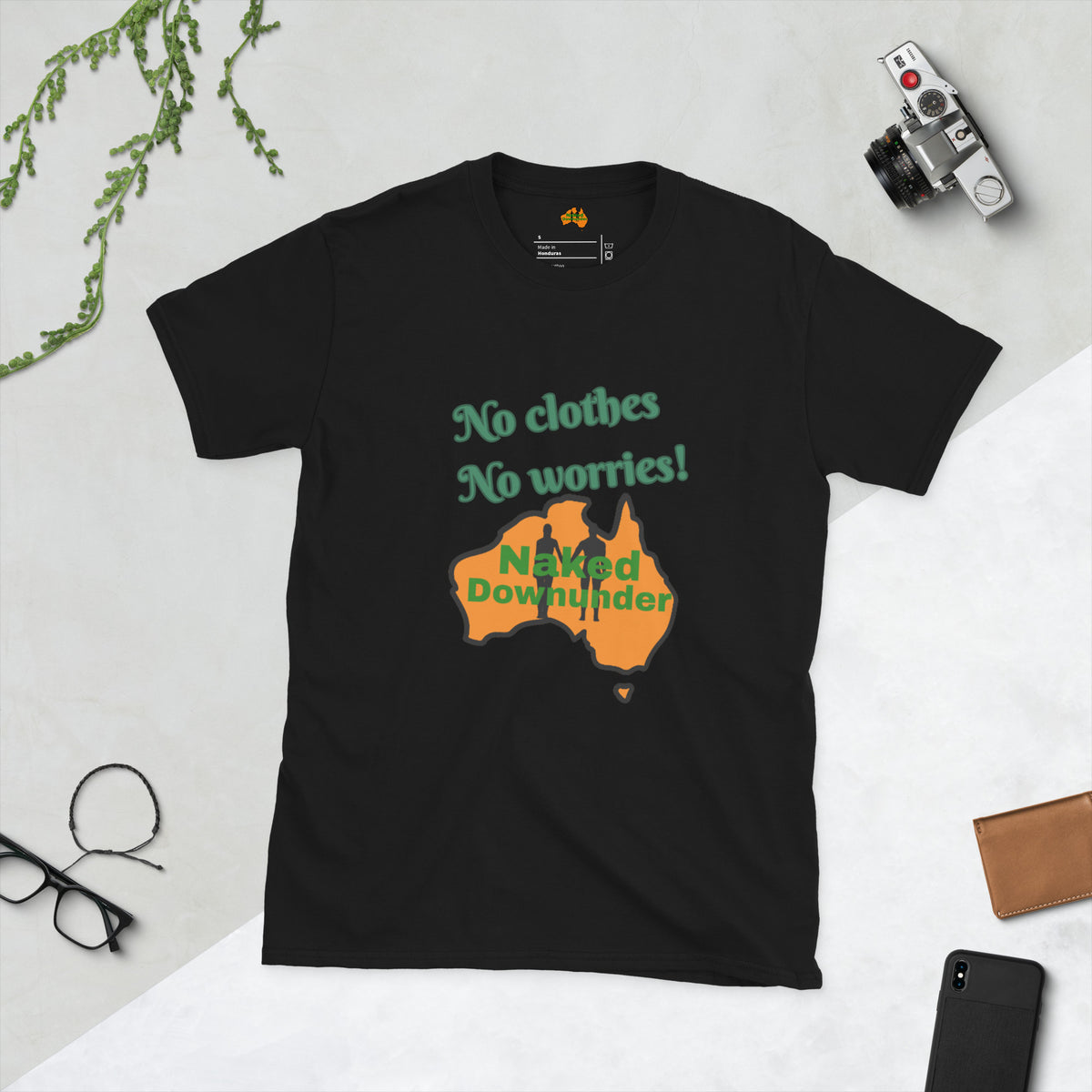 Naked Downunder No Clothes Unisex T-Shirt – Black