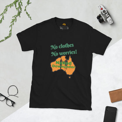 Naked Downunder No Clothes Unisex T-Shirt – Black