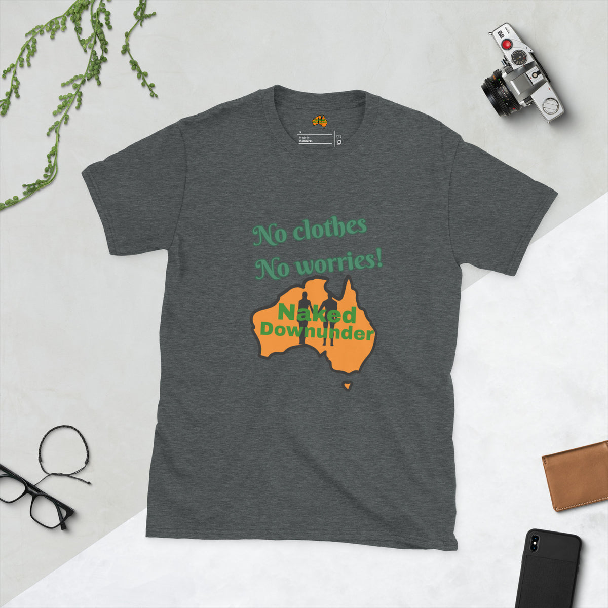 Naked Downunder No Clothes Unisex T-Shirt – Dark Heather