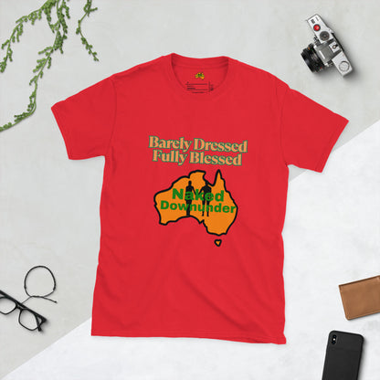 Naked Downunder Barely Dressed Unisex T-Shirt – Red