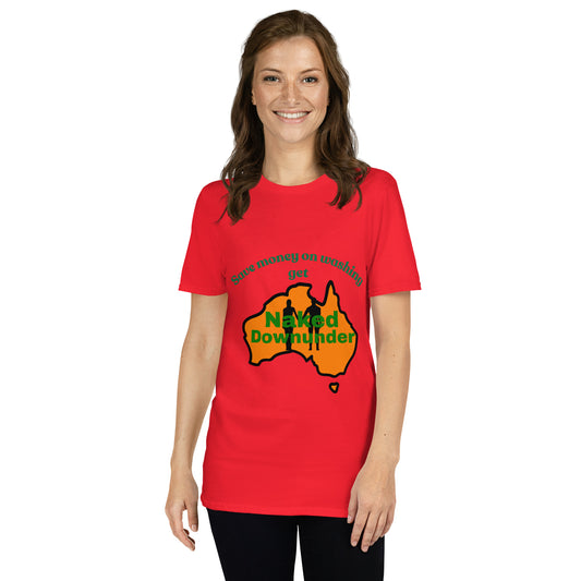 Naked Downunder Save Money Unisex T-Shirt – Red