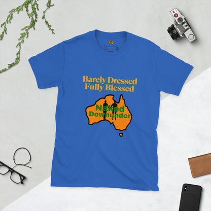 Naked Downunder Barely Dressed Unisex T-Shirt – Royal