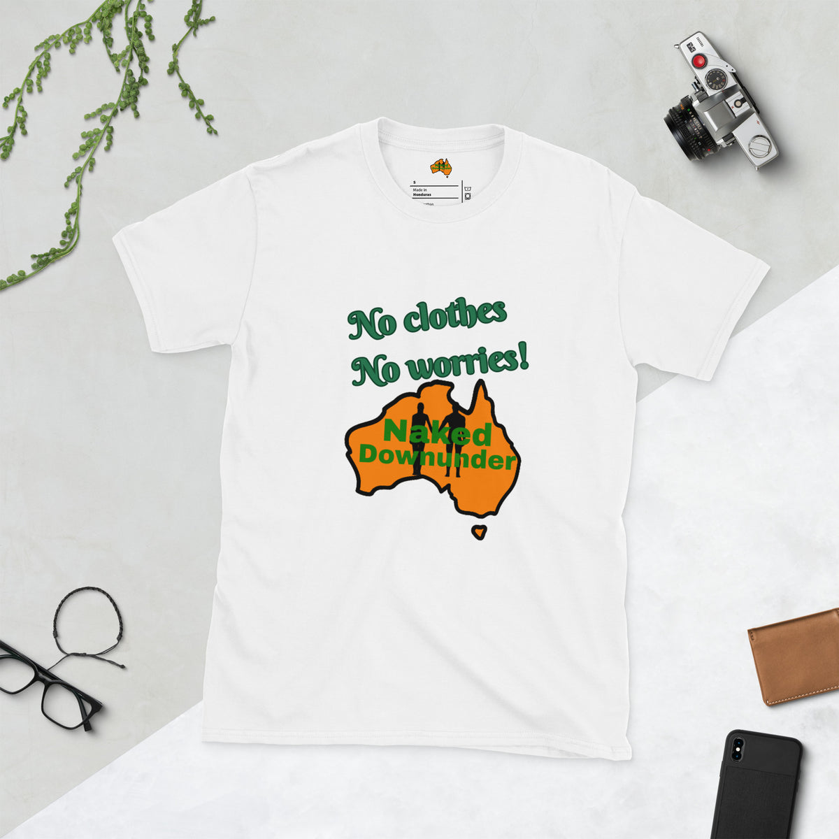 Naked Downunder No Clothes Unisex T-Shirt – White