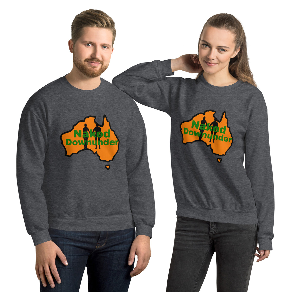 Naked Downunder Crew Sweatshirt – Dark Heather