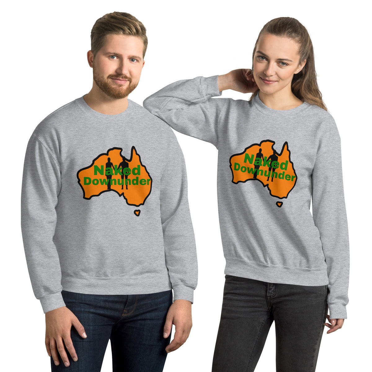 Naked Downunder Crew Sweatshirt – Sport Grey