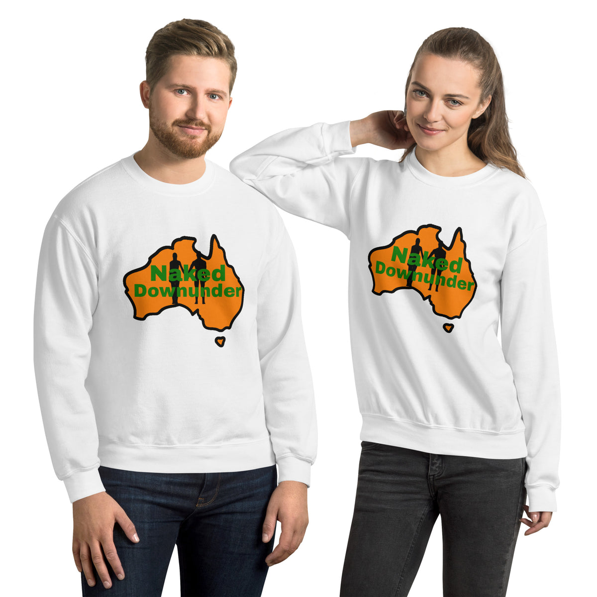 Naked Downunder Crew Sweatshirt – White