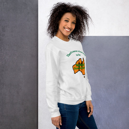 Naked Downunder There's Never a Bad Day to Be Naked Downunder Crew Sweatshirt – White