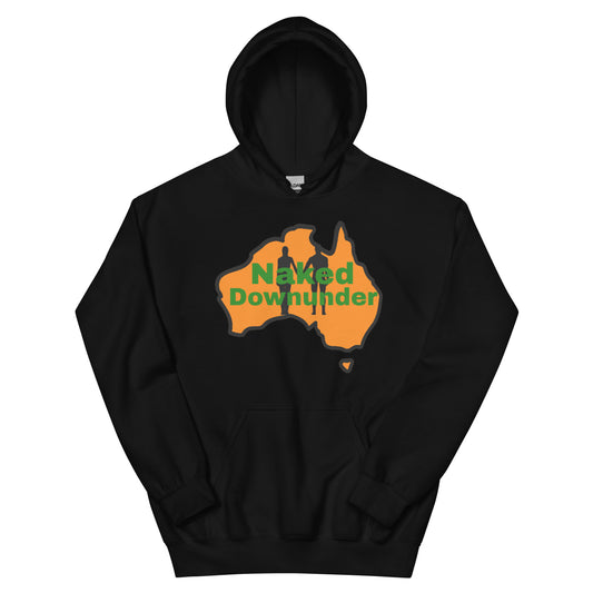 Naked Downunder Unisex Hoodie – Black
