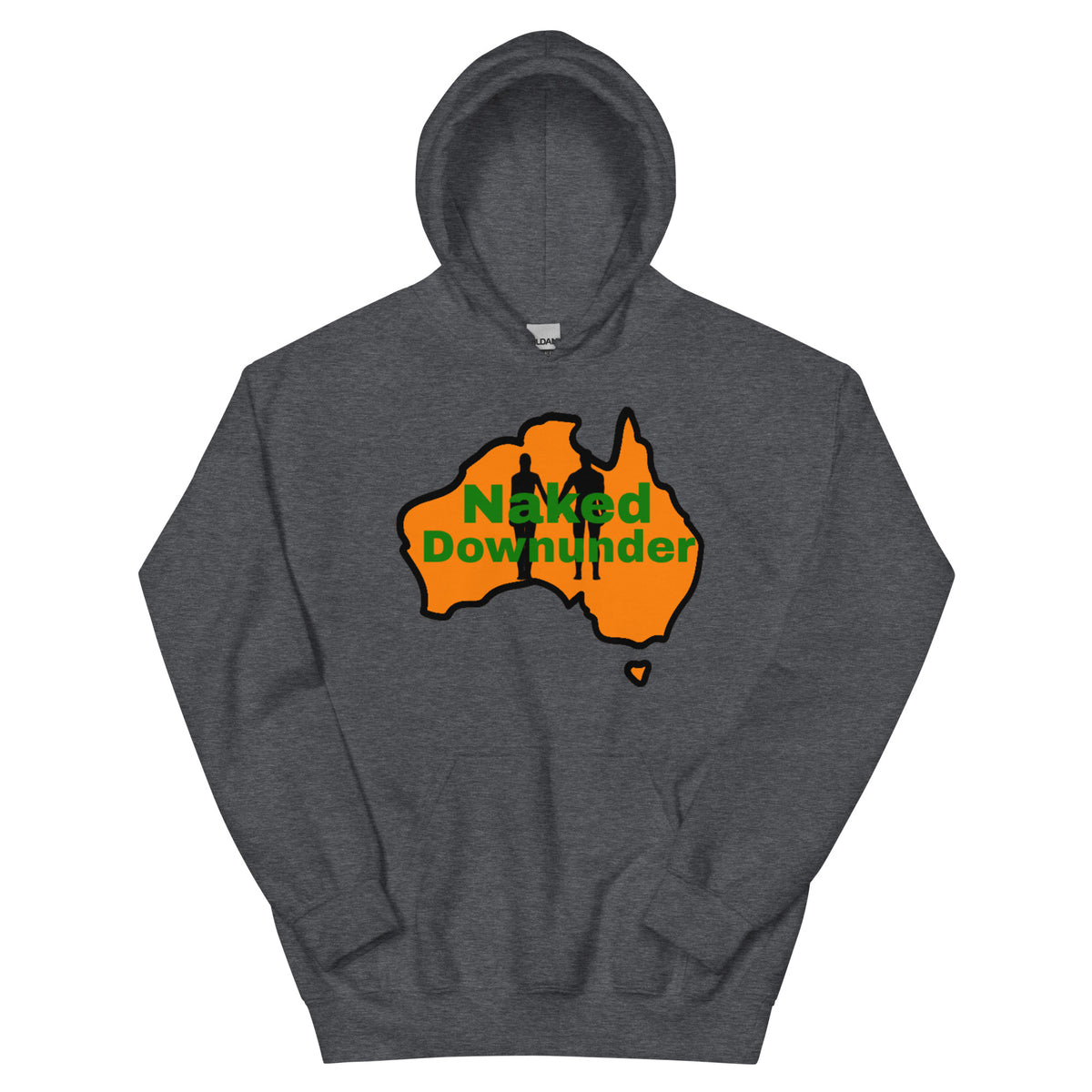 Naked Downunder Unisex Hoodie – Dark Heather