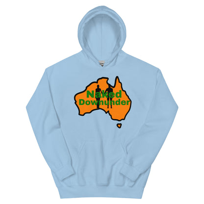 Naked Downunder Unisex Hoodie – Light Blue