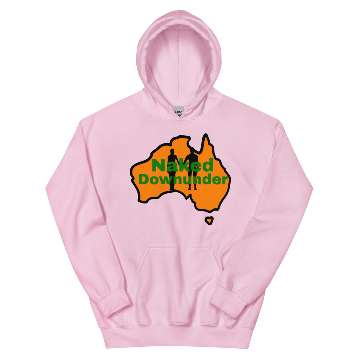 Naked Downunder Unisex Hoodie – Light Pink