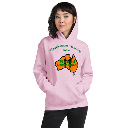 Naked Downunder There's Never a Bad Day to Be Naked Downunder Unisex Hoodie – Light Pink