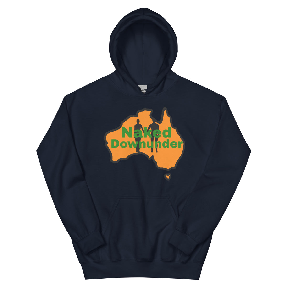 Naked Downunder Unisex Hoodie – Navy