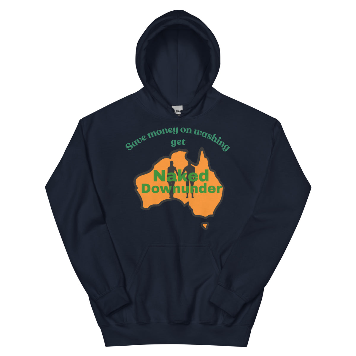 Naked Downunder Save Money on Washing Unisex Hoodie – Navy