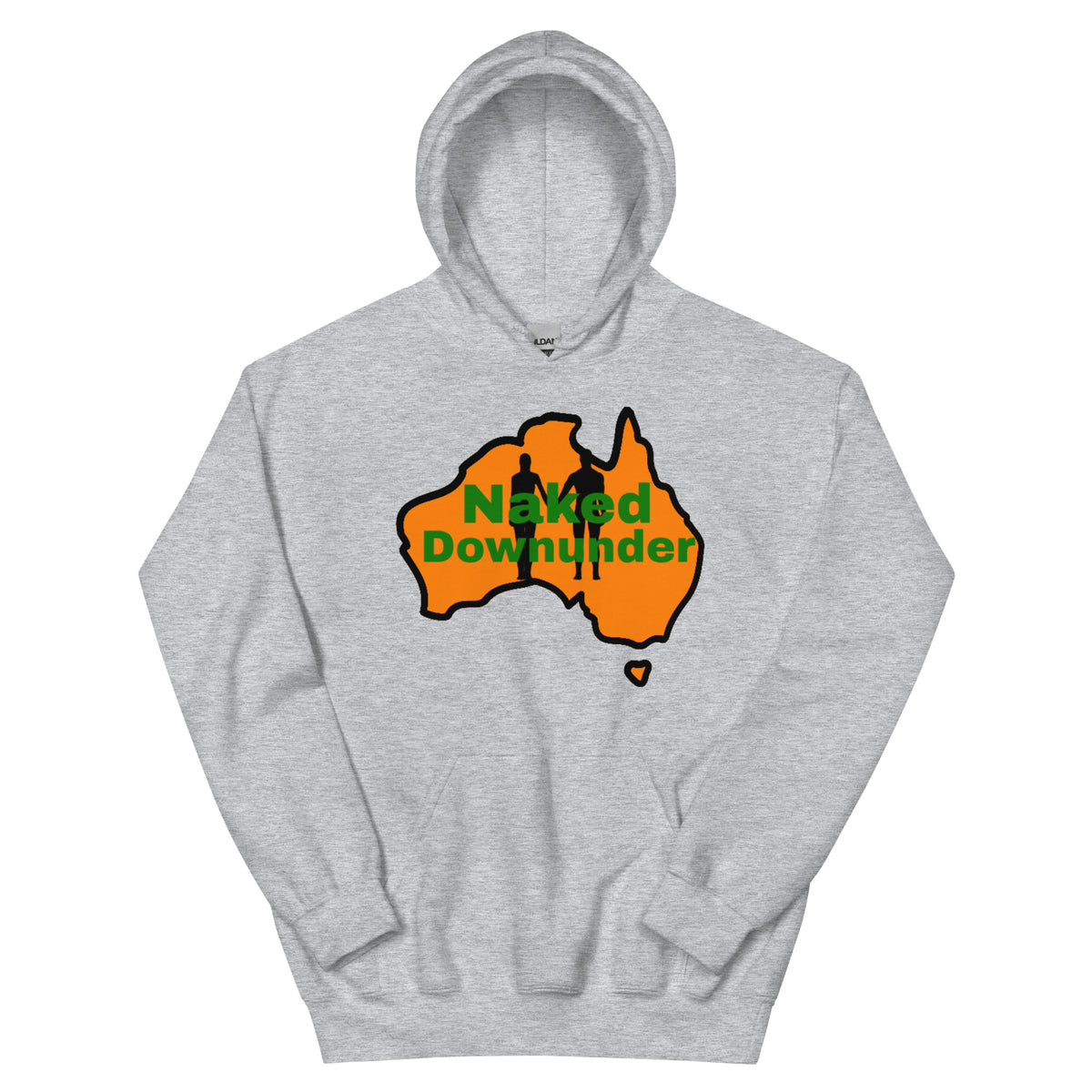 Naked Downunder Unisex Hoodie – Sport Grey