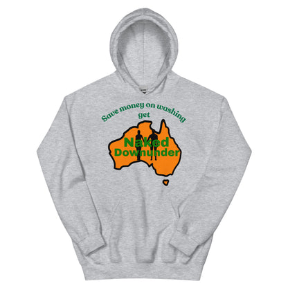 Naked Downunder Save Money on Washing Unisex Hoodie – Sport Grey
