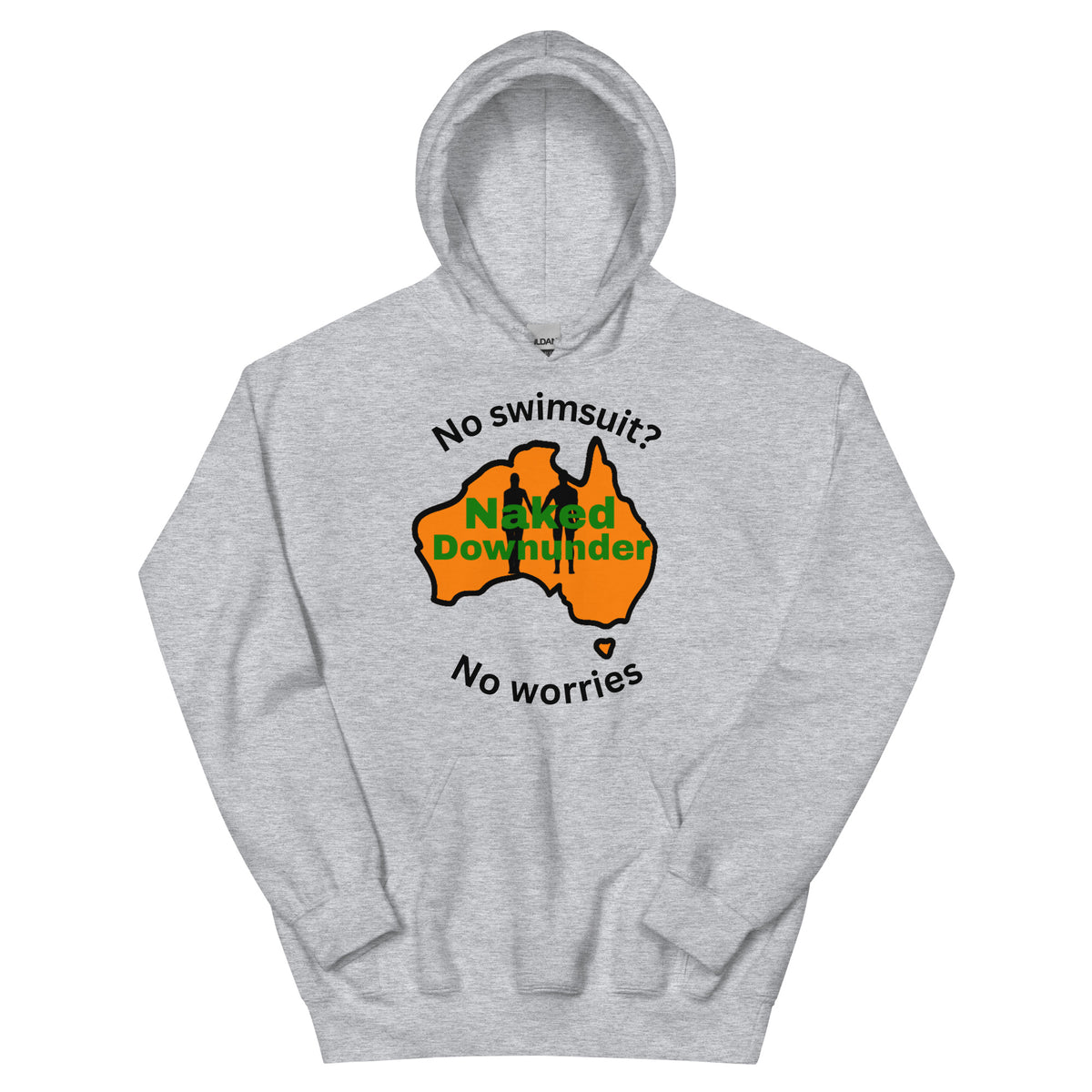 Naked Downunder No Swimsuit, No Worries Unisex Hoodie