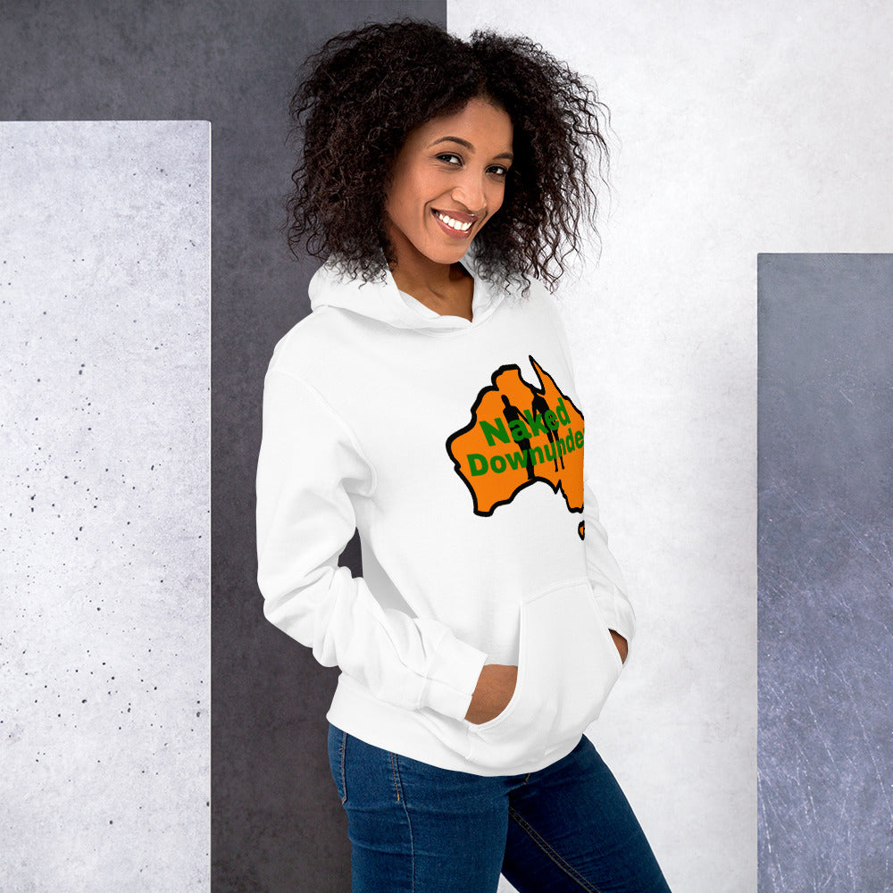 Naked Downunder Unisex Hoodie – White