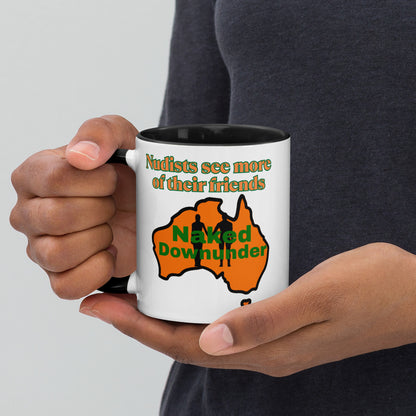 Naked Downunder Nudists see more of their friends NDU Mug with Colour Inside