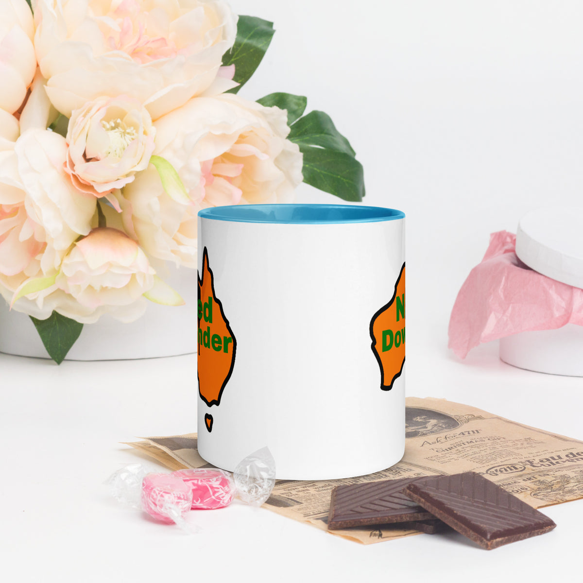 Naked Downunder Mug with Colour Inside