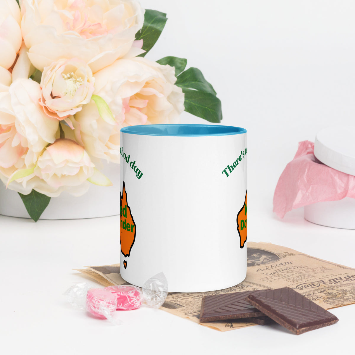 Naked Downunder There's Never a Bad Day to Be Naked Downunder Mug with Colour Inside