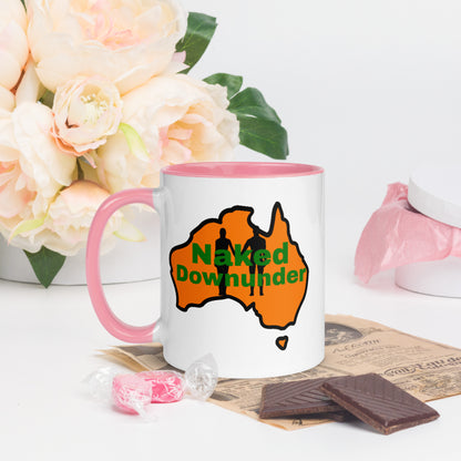 Naked Downunder Mug with Colour Inside – Pink