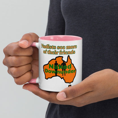 Naked Downunder Nudists see more of their friends NDU Mug with Colour Inside