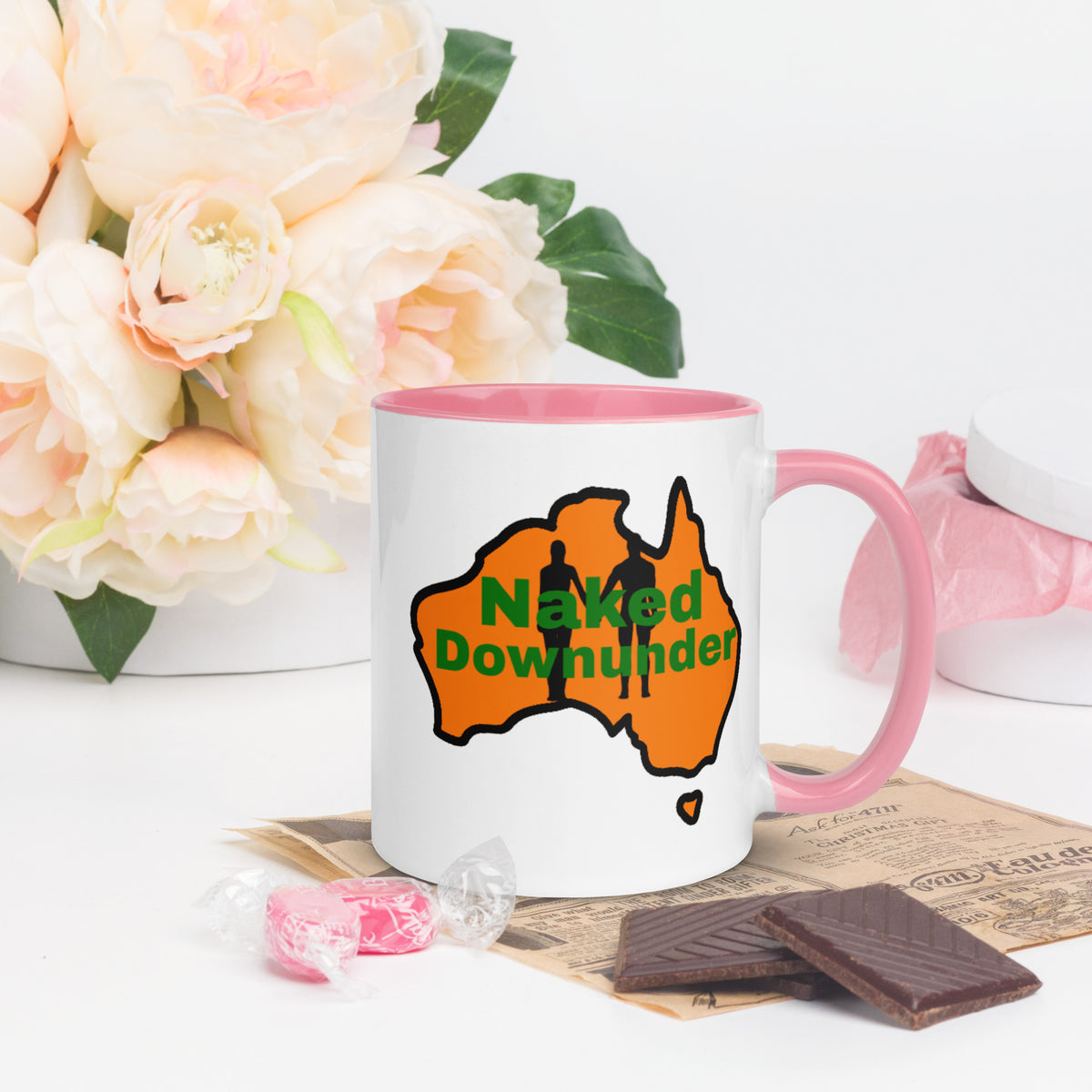 Naked Downunder Mug with Colour Inside