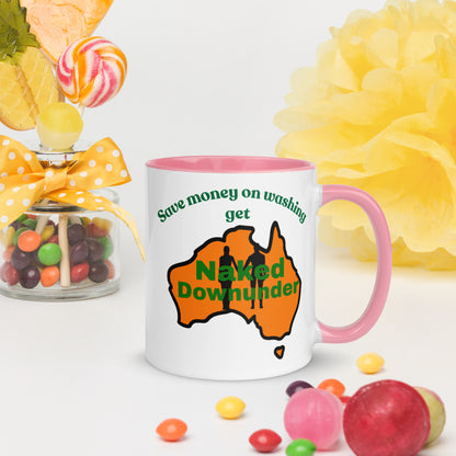 Naked Downunder Save Money on Washing Mug with Colour Inside – Pink