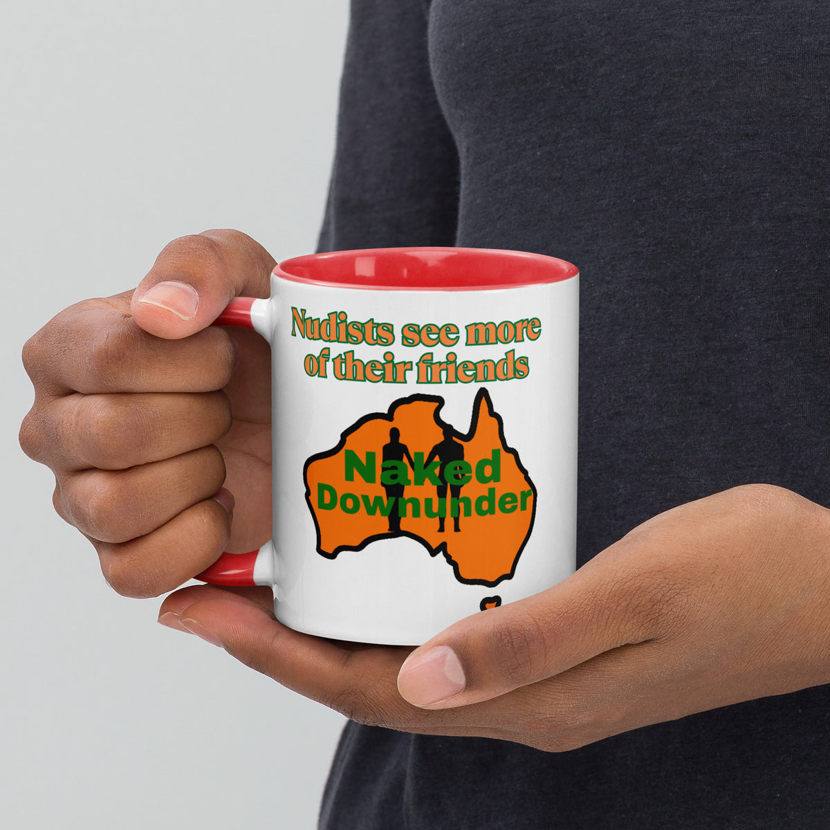 Naked Downunder Nudists see more of their friends NDU Mug with Colour Inside