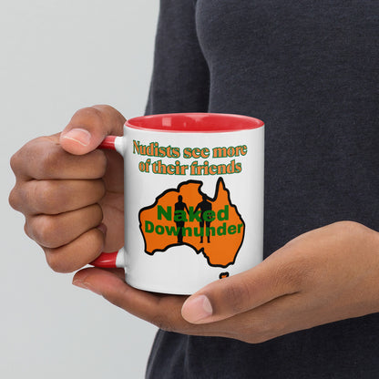 Naked Downunder Nudists see more of their friends NDU Mug with Colour Inside